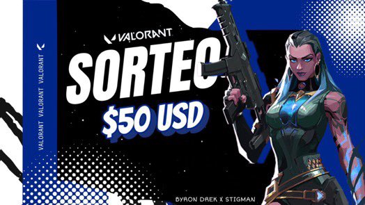 Stigman__'s tweet image. 🎁SORTEO 50$ para Valorant🎁
!! REQUISITOS !!
- Follow @ByronDrek
@Stigmantv
👥 Menciona a 2 amigos 👥
🔄 RT a este tweet 🔄
🥇El Ganador se anuncia el dia MARTES 31 de Enero
 🍀Mucha suerte a todos!!