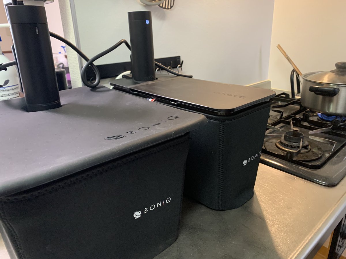 OrderoftheBrain's tweet image. BONIQPROの1と2を使い比べてみる。
#BONIQ
#低温調理
#ローストビーフ
#ロースハム