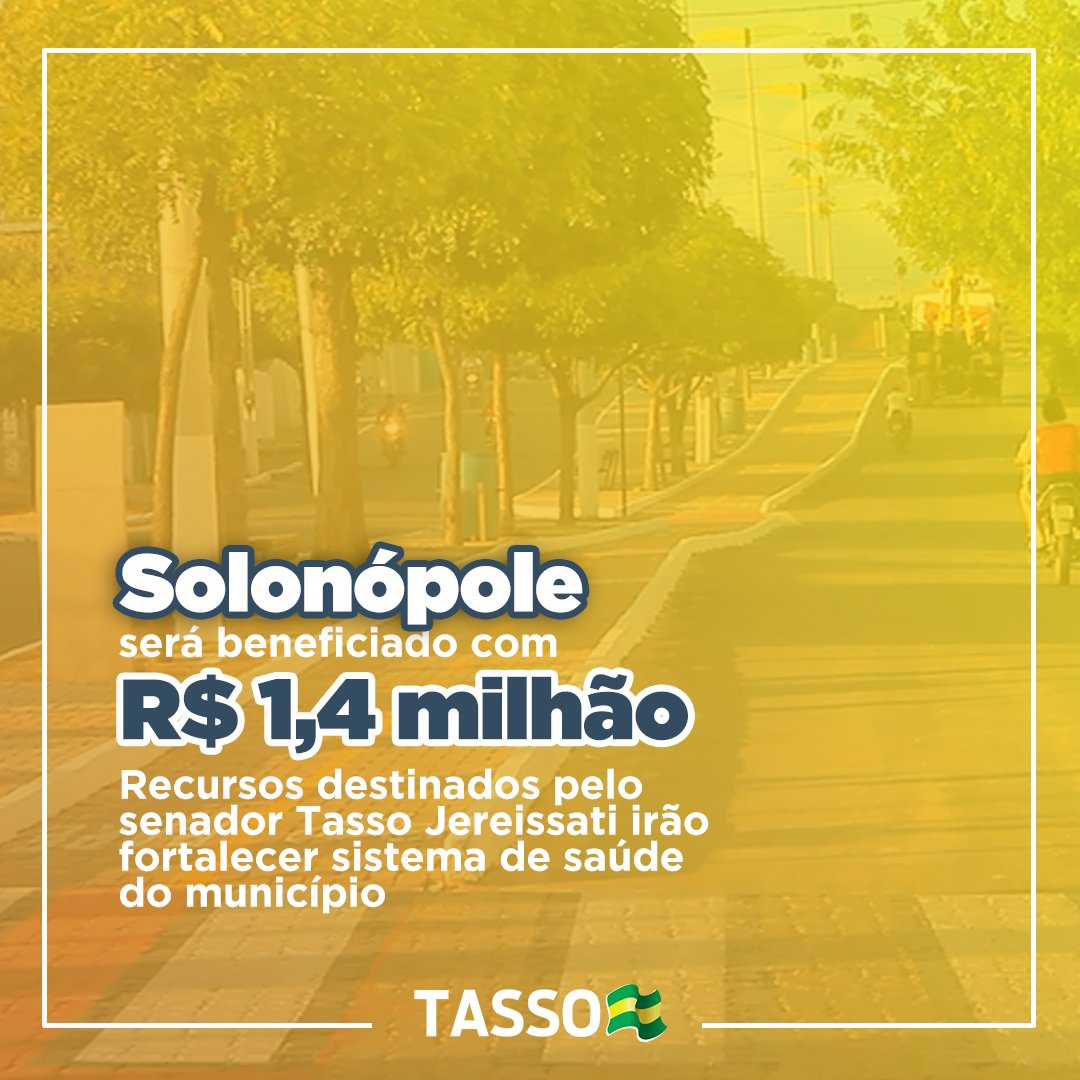 Destinei para a Prefeitura de Solonópole recursos do Orçamento da União de 2023, no valor de R$ 1.497.821,00. Melhorias para o sistema de saúde do município.