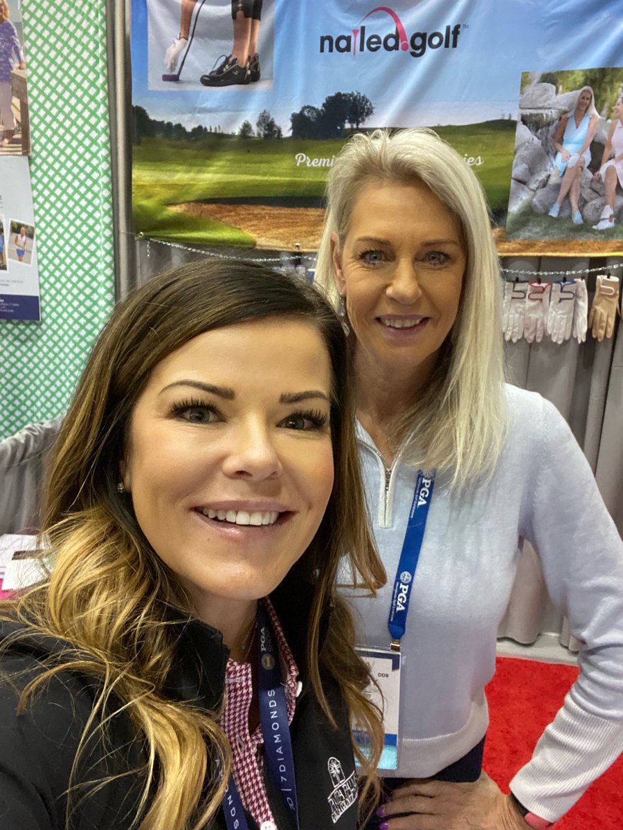 I got to meet, spend time and collaborate with the infamous Shelley <a href="/NailedGolf/">ShelleyW ❤️⛳️</a> today at the #PGAShow.  Shelley you’re as beautiful as expected inside &amp; out!  I can’t wait to get all my golf gloves and rock them on tee boxes &amp; fairways!!!! 🏌🏼‍♀️⛳️❤️🤩