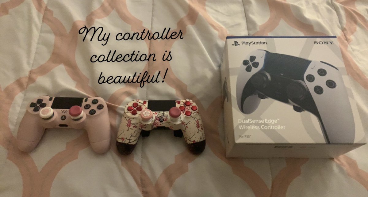 SakuraLeilani's tweet image. My new baby came in today 🥰❤️ #Ps5DualSenseEdge I have one more currently being built that will come in soon 😍 in total I have 6 controllers going on 7 😂😂