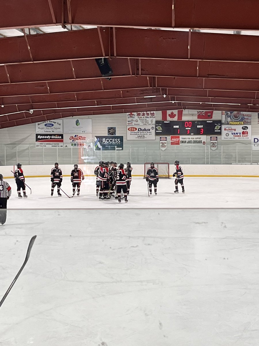 Mustangs lost to Morden last night. It was a close one! Empty net at the end put Morden ahead 3-1. Goal from Rondeau