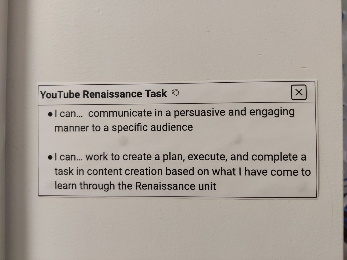 LisaPhEducate's tweet photo. The Renaissance YouTube final summative assessment of my dreams 😍 my grade 8s worked so hard to make these "videos" really come to life. Thumbnails, video descriptions, and content creation on a topic from the Renaissance unit to show off what they know! Great work everyone!! 🎉 https://t.co/s202IvRyrS
