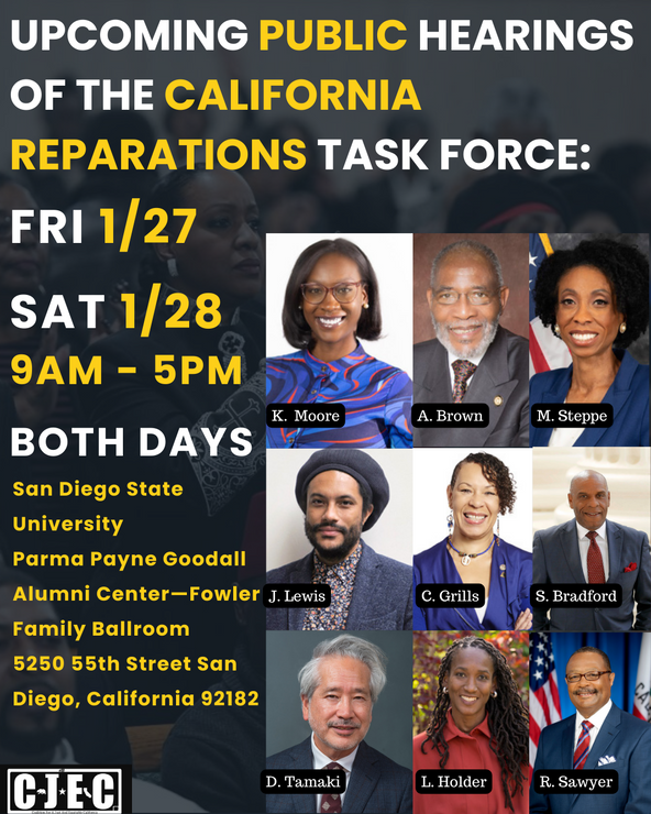 Chad_Boogie's tweet photo. Wishing all the family otw to #SanDiego for #AB3121 #CRTF meetings safe travels 🙏🏾🖤
See you there! #California #Blueprinting #LineageRepair ✊🏾💪🏾 https://t.co/ePZXXdSvHS