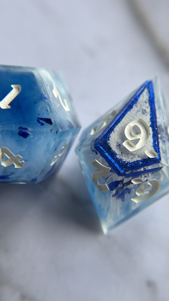 ArtysCrafts's tweet photo. I was commissioned to make 6 pairs of dice, one for each type of land in Magic the Gathering.

This was such a fun project to work on and I am so grateful for the unique opportunity. https://t.co/l2E2TEt85A