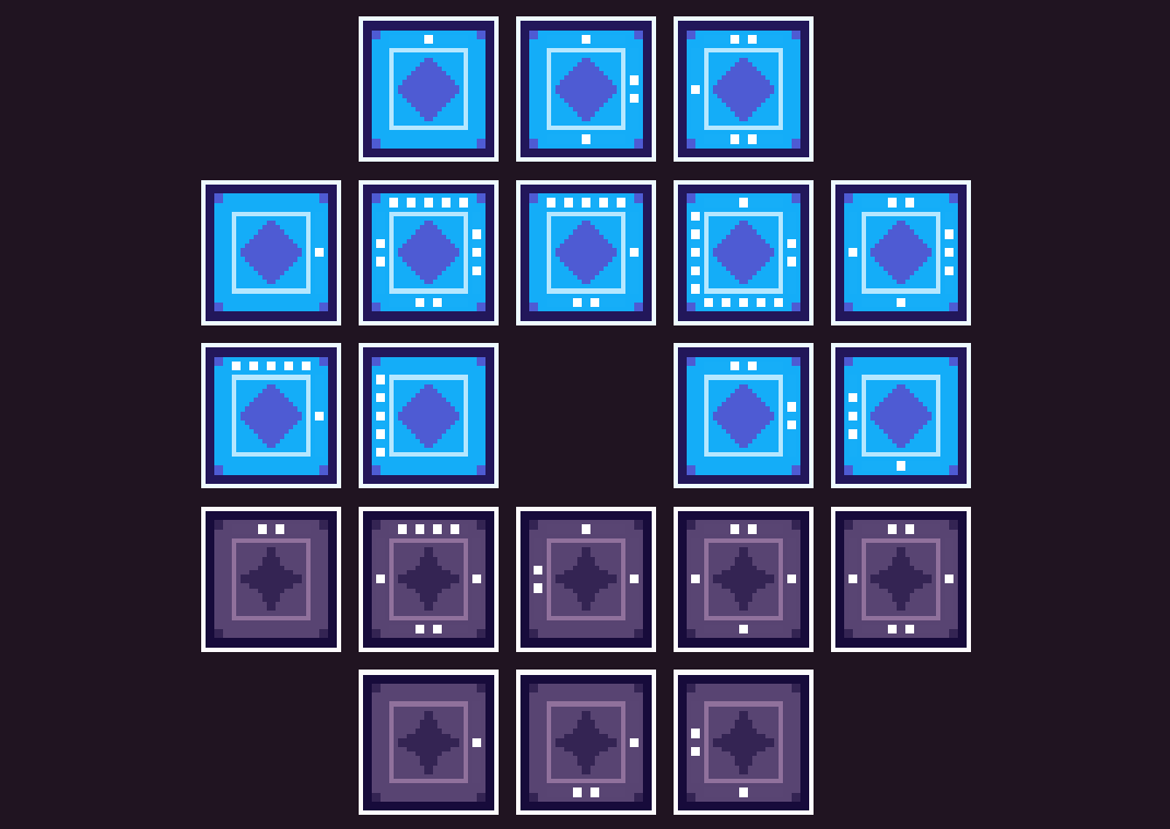 DemoSoon's tweet photo. Fully customizable board layouts in my card game

#pixelart #gamedev #gamedesign #gamedevelopment #indiegame #indiegamedeveloper https://t.co/tFJJTDspUl