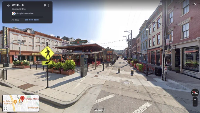 Google street view image of the entrance to the market.