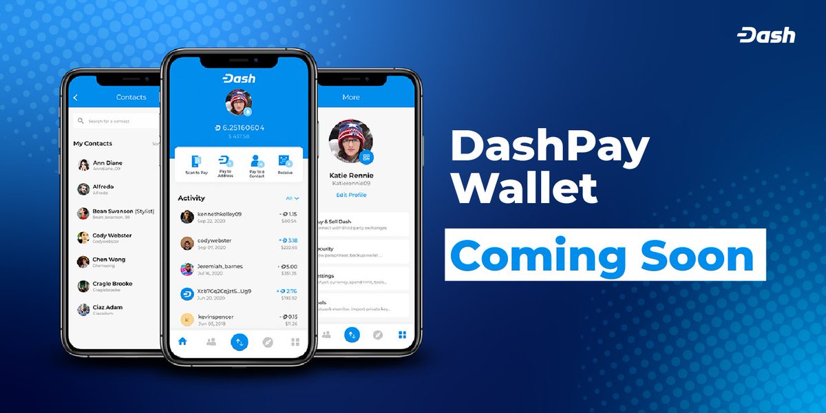 Dashpay's tweet image. Experience cryptocurrency payments with enhanced user experience and social features like username, contacts and personalization. Are you ready? 
#DashPlatform