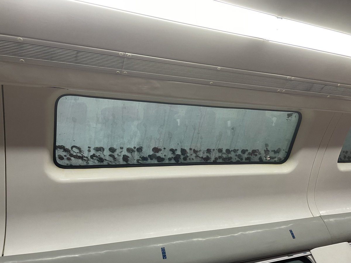 kmsenthil's tweet photo. Travelling in vista dome coach of Deccan express, and none of the windows at the top are clean for viewing. @Gmwrly @drmbct @RailMinIndia @WesternRly https://t.co/8w6XUA0HfU