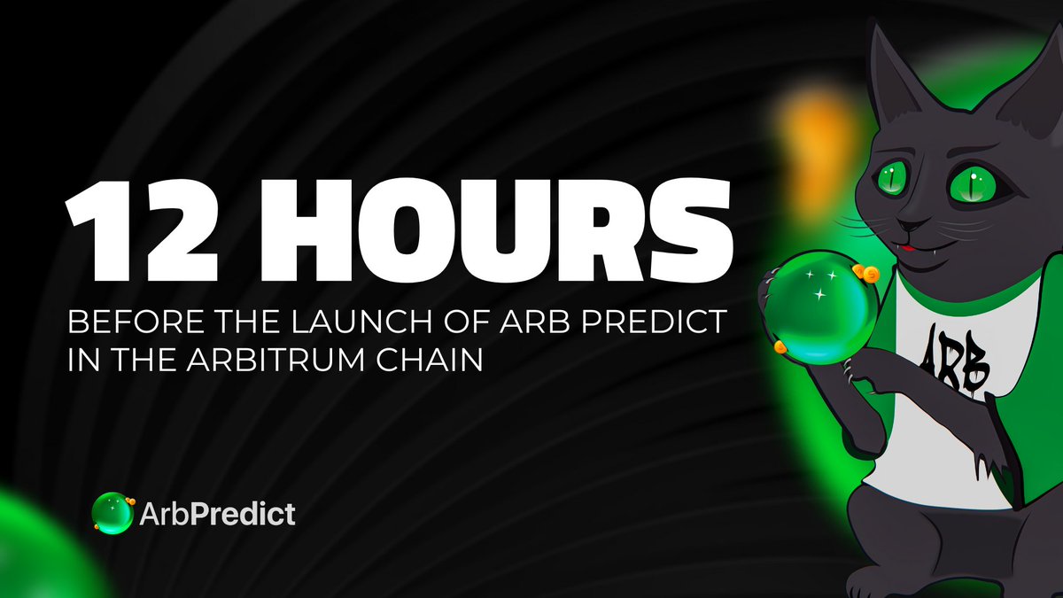 ArbPredict's tweet photo. In less than a day, the first price prediction platform in @arbitrum will launch. We are looking forward to having a great day with all of you! 🔮

Read more about Arb Predict:
https://t.co/E2wrAycf00

#Arbitrum #PricePrediction #Crypto #Blockchain #Launch https://t.co/iXtjZy7lrL