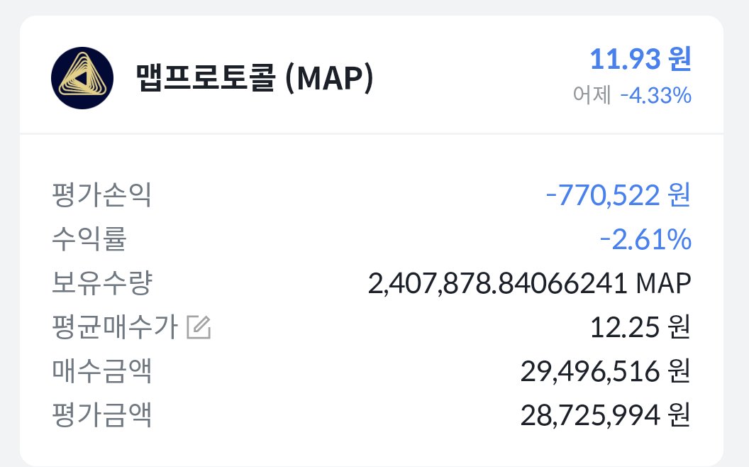 mapper_hukhuk's tweet photo. 1월 27일 #맵���로토콜 투자현황
맵 왠지 쏠것 같지않음? ㅋㅋ
추매추매

@MapProtocol https://t.co/oJnXRKH65i