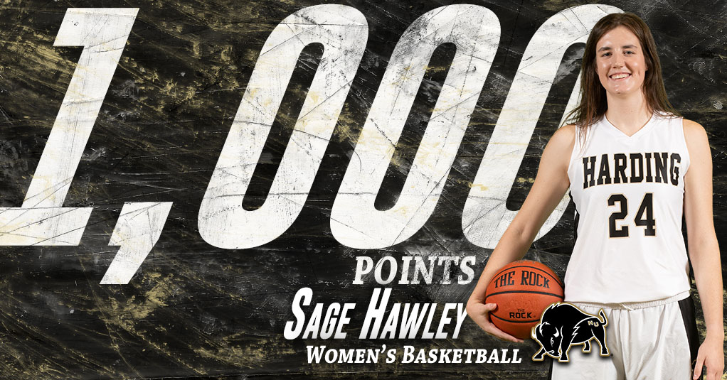 Harding Sports (@hardingsports) on Twitter photo Congratulations to <a href="/Harding_WBB/">HU Lady Bisons</a> player Sage Hawley on becoming the 20th member of the 1,000-point club at Harding. #GOBisons Congratulations to <a href="/Harding_WBB/">HU Lady Bisons</a> player Sage Hawley on becoming the 20th member of the 1,000-point club at Harding. #GOBisons