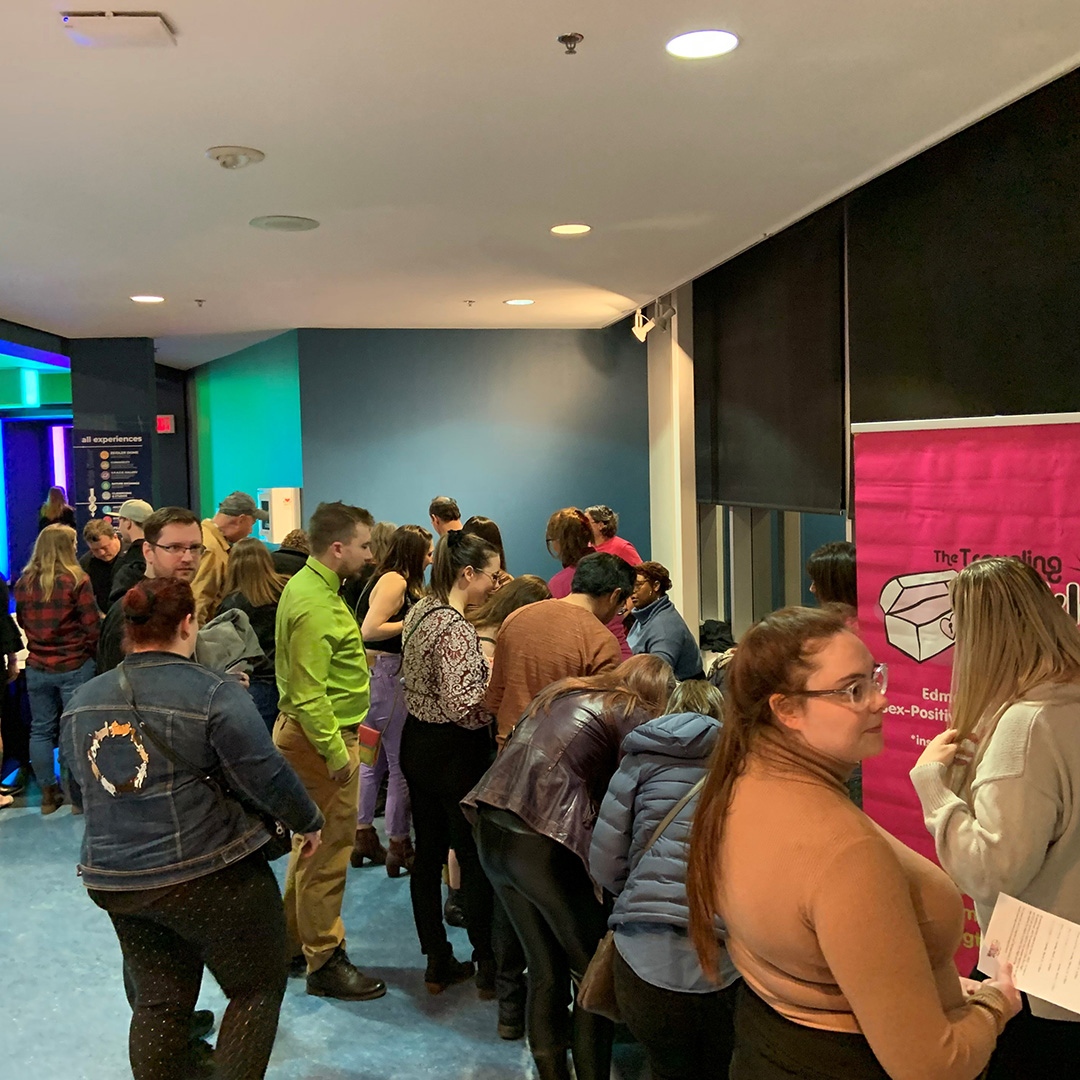 TWoSEdm's tweet photo. Thanks to our sponsor of Dark Matters: Science of Sex, The Traveling Tickle Trunk! Tonight was our largest Dark Matters ever and hopefully some lucky guests got to go home with some fun prizes! #darkmatters #scienceofsex #yegevents #nightlife #party https://t.co/KZnUro7jqu
