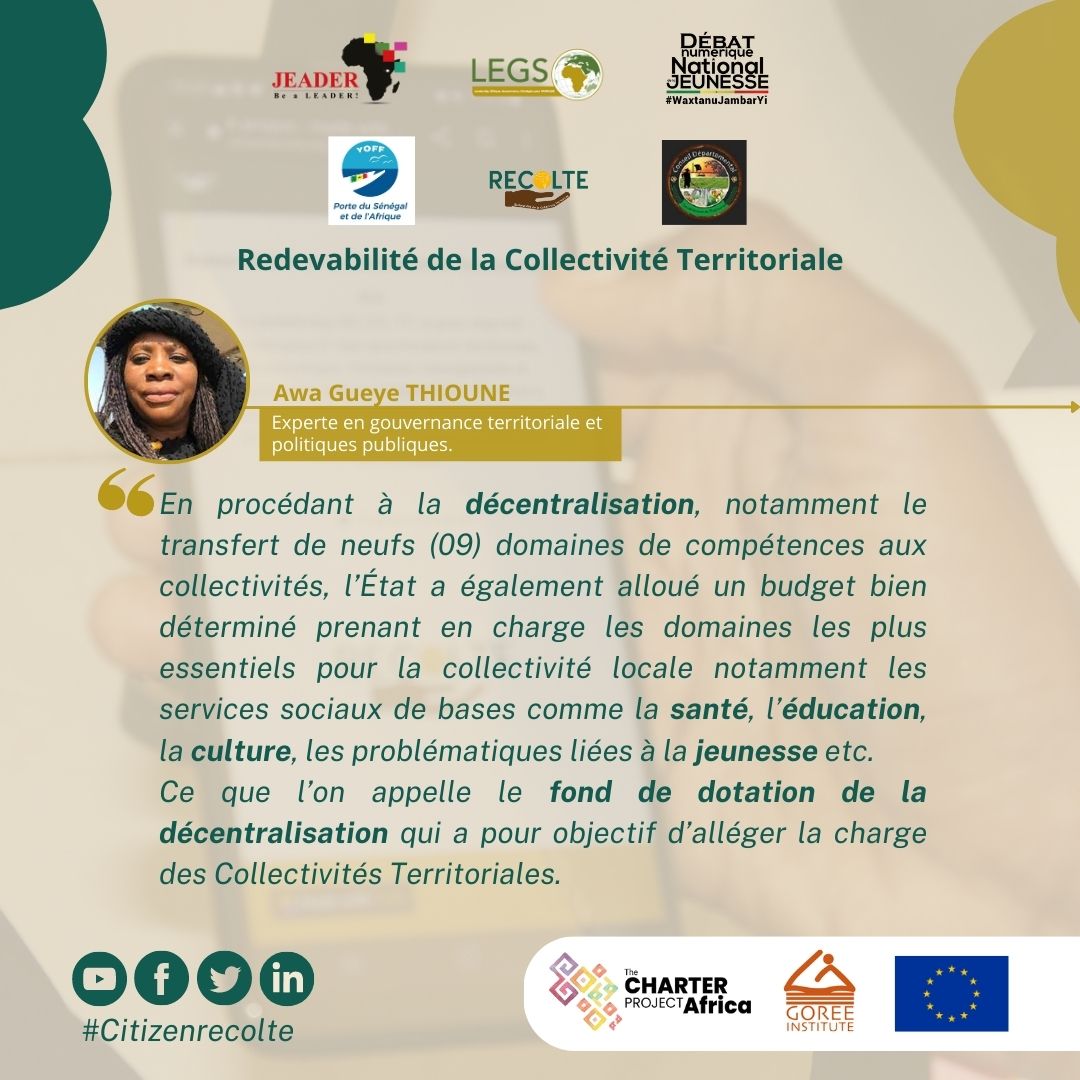 #civictech 💻
En quoi consiste le fonds de dotation de décentralisation ?

Le #fondsdedotation sert de compensation aux charges résultantes de ce transfert, et à doter ces collectivités de moyens financiers pour assurer le fonctionnement de leurs organes et services.