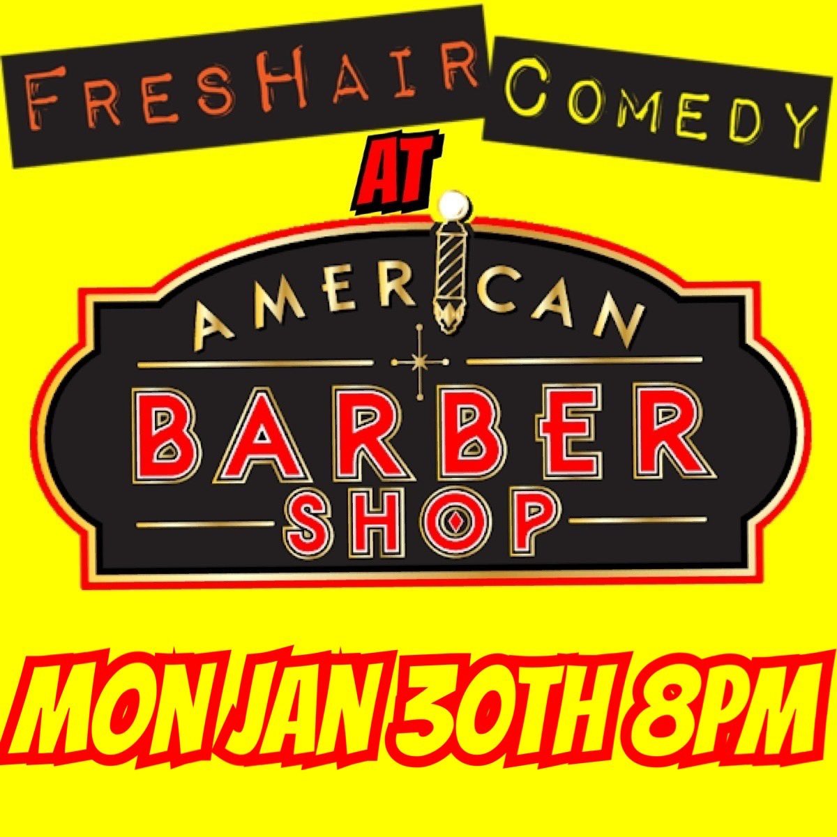 ComedyFreshair's tweet photo. #FresHairComedy💈 is back MON JAN 30th 8pm in #EchoPark RENEE GAUTHIER HOSTS:
LIZZY COOPERMAN
ANDREW JOHNSTON
MAGGIE MAY
DANIEL WEBB
JUSTINE MARINO
JAY WASHINGTON
RYAN DALTON
ALLISON LEBER
Tix $5 cash or Venmo at the door! BYOB! https://t.co/SGH5jvoeQP