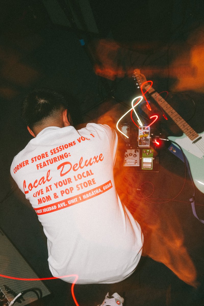 LocalDeluxeGU's tweet photo. Tomorrow at @momnpopstore. Tees dropping at 6PM, show starts at 7PM. Let’s kick it 🤝 https://t.co/eVTPAL4YOd