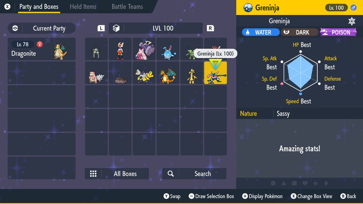 GPBuilds's tweet image. Greninja!! 1st attempt with my lvl100 Slowbro and stored power! #PokemonScarletViolet #NintendoSwitch