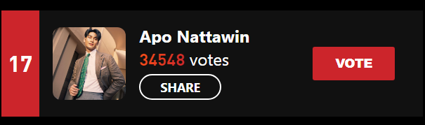 2023 THE MOST PROMISING THAI ACTOR!!

Your retweets will really help us to vote for Apo! Please retweet this tweet! We need 500-2000 retweets!

🗓️Jan 27-Jan 31 12.00 AM (GMT+7)
🔗starlightawards.asia/vote

#STARLIGHTAWARDS 
#Nnattawin ; <a href="/Nnattawin1/">Nnattawin</a>
