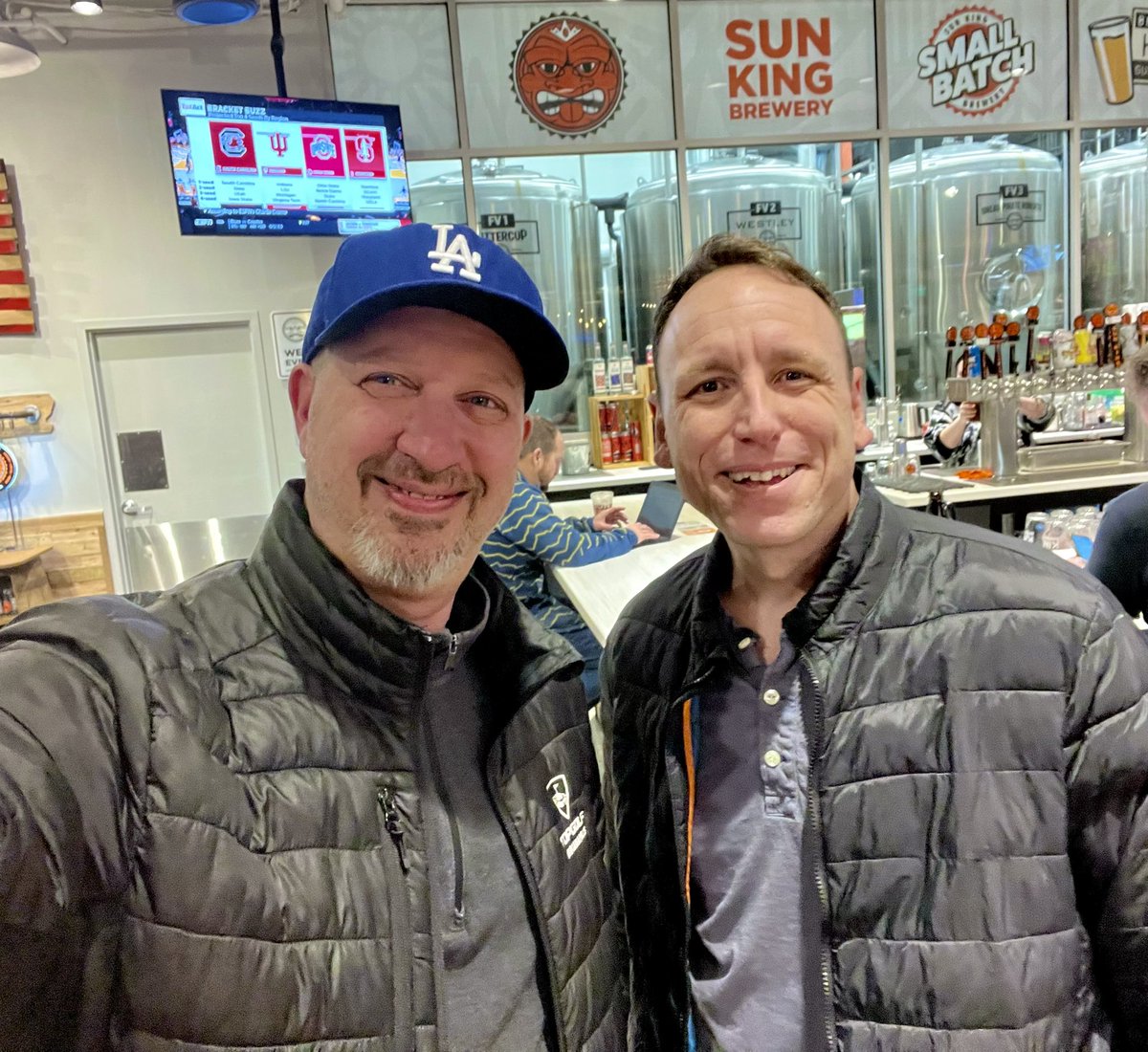 Had the pleasure of meeting <a href="/joeyjaws/">Joey Chestnut</a> tonight. As much as he is a champion of competitive eating, he is an even nicer guy….