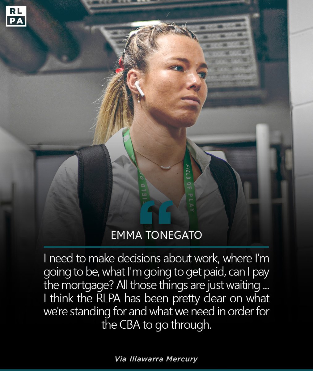 RLPA | Rugby League Players Association (@rlplayers) on Twitter photo NRLW stars <a href="/KezieApps/">Kezie Apps</a> and <a href="/emmatonegato/">Emma Tonegato</a> have spoken about the need for a women's CBA.
Via <a href="/illawarramerc/">Illawarra Mercury</a> π
illawarramercury.com.au/story/8061790/β¦ NRLW stars <a href="/KezieApps/">Kezie Apps</a> and <a href="/emmatonegato/">Emma Tonegato</a> have spoken about the need for a women's CBA.
Via <a href="/illawarramerc/">Illawarra Mercury</a> π
illawarramercury.com.au/story/8061790/β¦