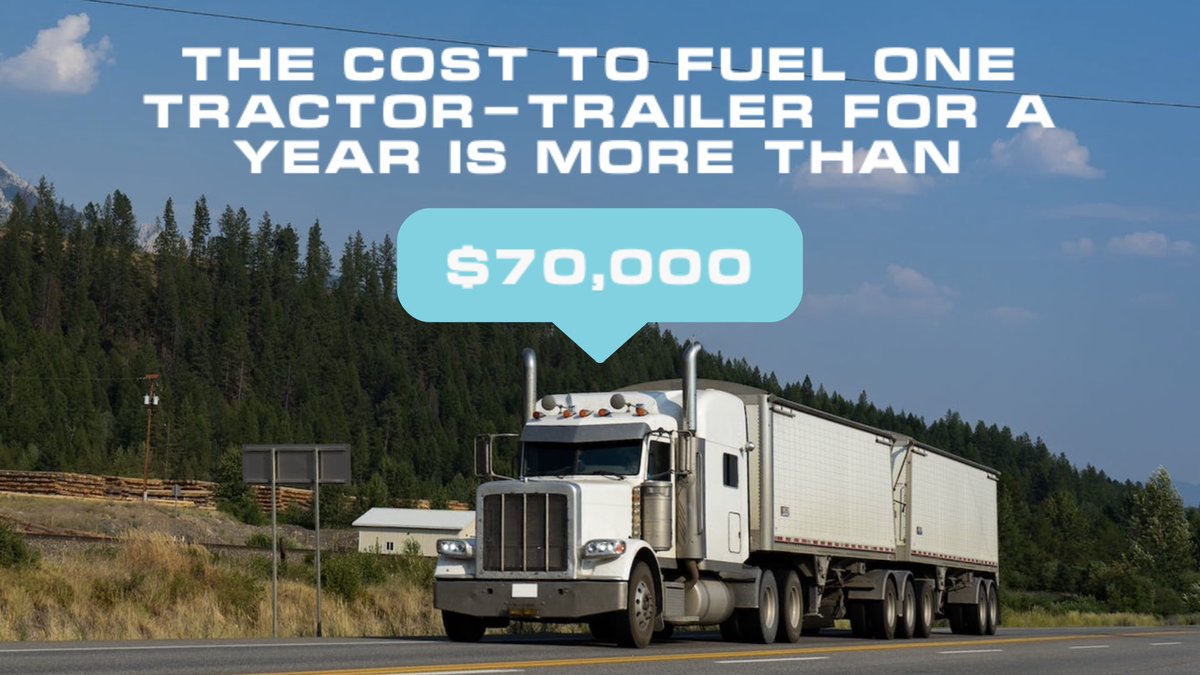 fuel_well's tweet photo. At a cost per gallon of even $5 and 7 MPG driven over an annual amount of 100K miles, the cost to fuel a #Class8 #18wheeler is more than $70K🙄
#FuelWell will save you up to $14K annually!

What is your annual mileage and cost to fuel a #tractortrailer or #privatecar? https://t.co/GztKS9DoDv
