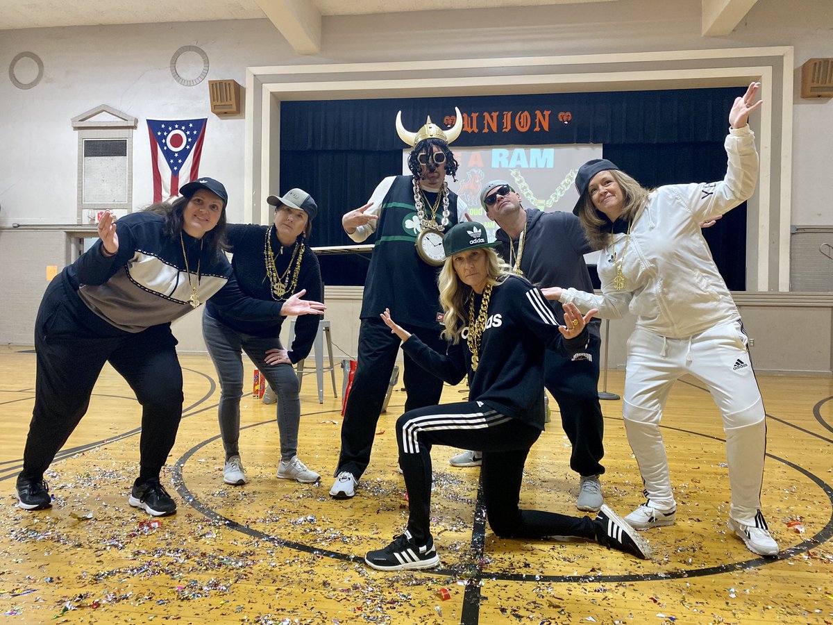 mrsmindynewell's tweet photo. “We Walk This Way” 4 PBIS Assembly 🧡🖤🐏 #Teacher https://t.co/MVZDeEEzEc
