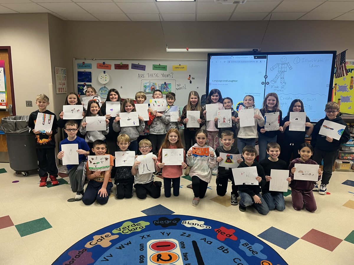 NDESARTROOM's tweet photo. Today my students continued #CrayolaCreativityWeek @NorthDearborn with @CrayolaEdu We learned about #idioms and #gadgets while creating cool art! #SDLearningToLead https://t.co/rPhL3ijLKx