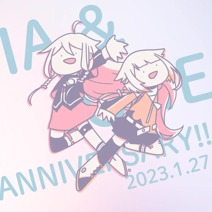 IAちゃんOИEちゃん誕生日おめでとう～!#IA11th #OИE8th 