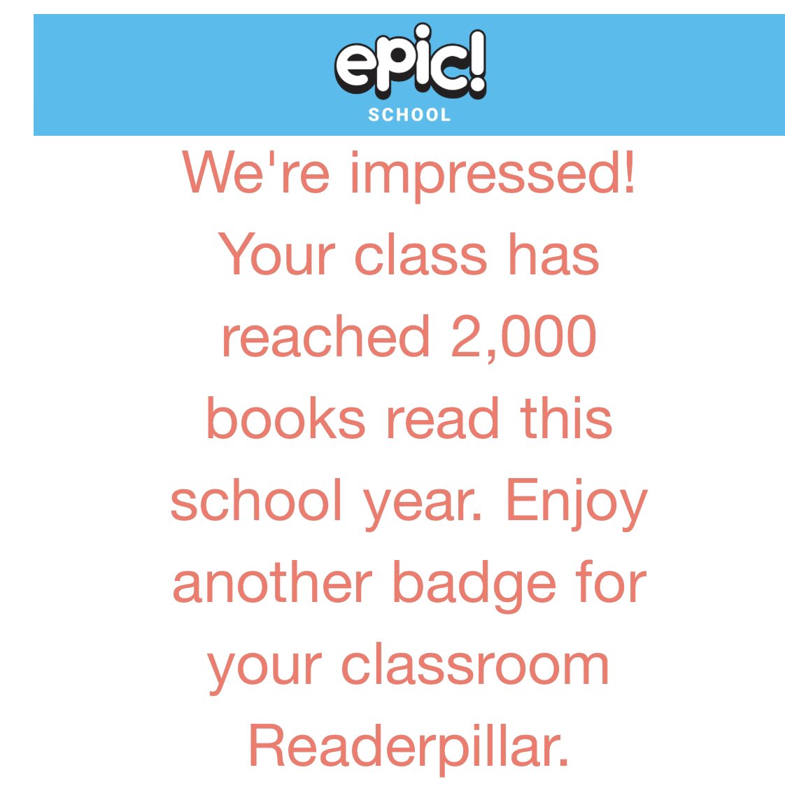 My students are eager to read on <a href="/epic4kids/">Epic for Kids</a>. 2000 books read!!#studentchoice #independentreading #dailyreading #LoveBeingACardinal