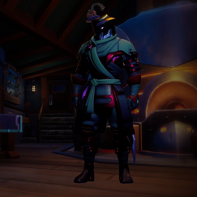 Twiitzu's tweet photo. @PlayDauntless #FashionSlayer a knight (a dark knight... get it?) https://t.co/ADsVYI3XsK