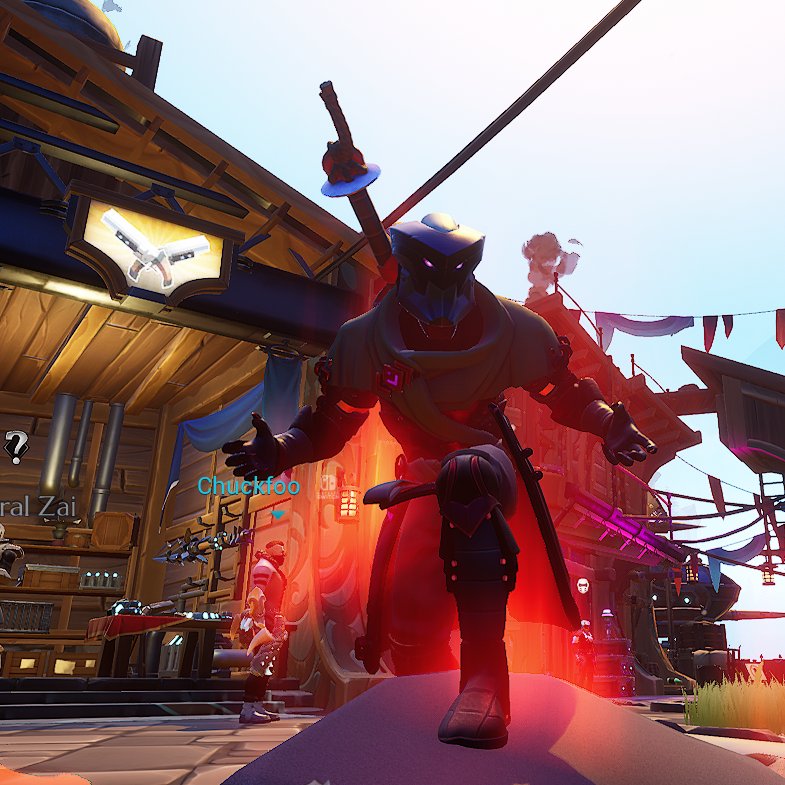 Twiitzu's tweet photo. @PlayDauntless #FashionSlayer a knight (a dark knight... get it?) https://t.co/ADsVYI3XsK
