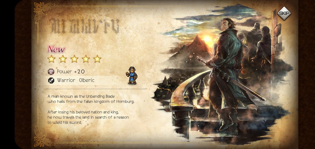 __ChiRho__'s tweet photo. Welcome to the adventure Olberic!!!
#OctopathCotC @octopath_cotc https://t.co/cisHhcoNLt