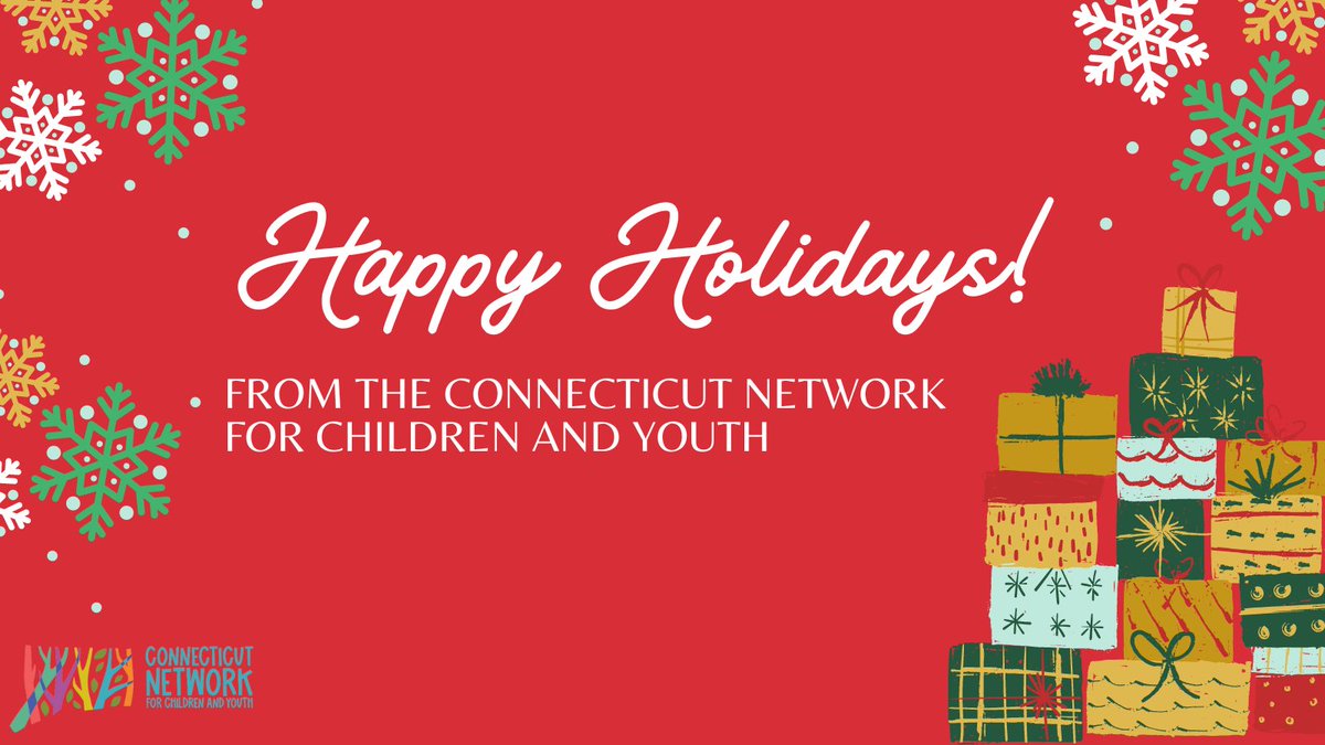 Happy Holidays from The Connecticut Network for Children and Youth! We hope you have a safe and relaxing holiday season! #afterschoolworks #HappyHolidays #holidays2023 #holidayseason #holidayfun