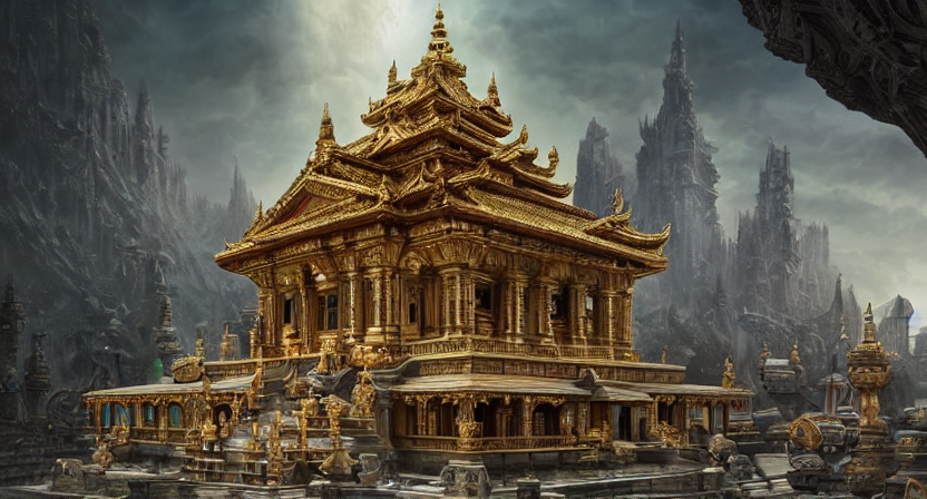 #stablediffusion a beautiful temple in the end of time | elegant, digital illustration, 8k 30, HDR, insanely detailed and intricate, ornate, smooth, sharp focus, volumetric lighting, cinematic, dramatic atmosphere, ray tracing, cell shaded, octane render, trending on artstation,