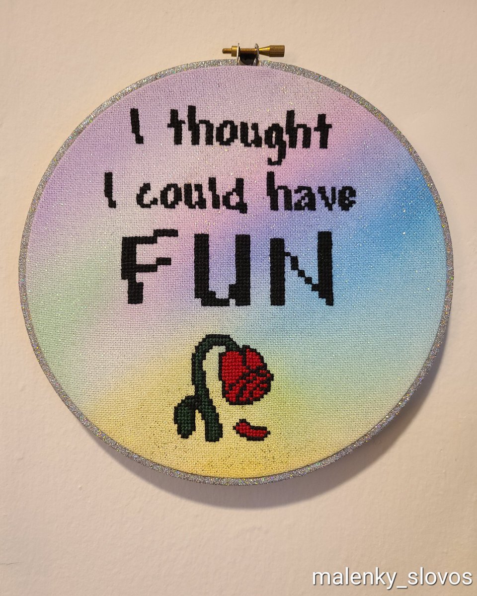 Malenky_Slovos's tweet photo. Finally finished my latest wrestling stitch. When @BigBaconBrad said this on @WrestlingOpen, I felt it in my SOUL. Haven't we all been there? #WrestlingOpen #WrestlingCrossStitch #SubversiveCrossStitch https://t.co/zxclMwdNPK