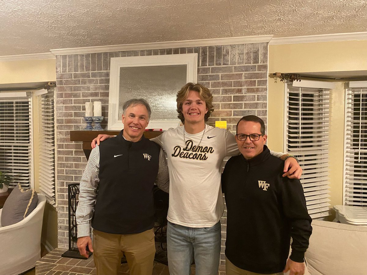 Great home visit with @CoachR_Wake and <a href="/CoachClawson/">Dave Clawson</a> <a href="/WakeFB/">Wake Forest Football</a>  Excited for the future in Winston-Salem! 🎩