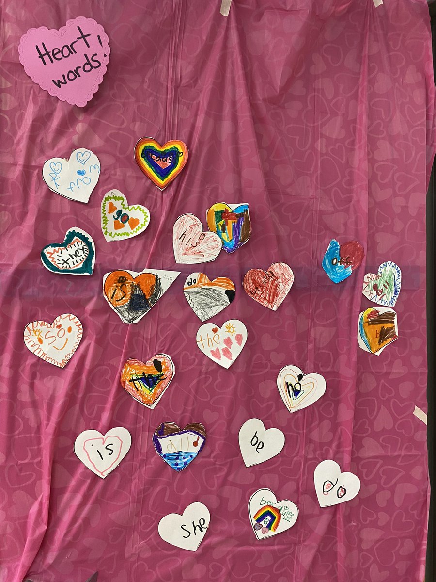 The Groovy Grade 1´s are adding Heart Words ❤️to our heart door to practice those tricky words every time they go in or out of our room. Practice makes progress! 🥰
<a href="/NicoleFurfaro2/">Nicole Furfaro</a> 
<a href="/FalconFeat/">St. Francis</a> 
#scienceofreading