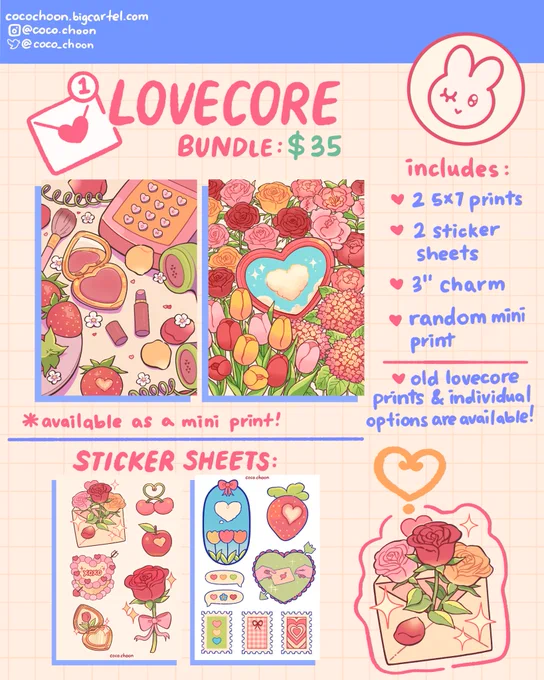 ✨new items: my lovecore bundle + all my hq 2022 prints✨ 