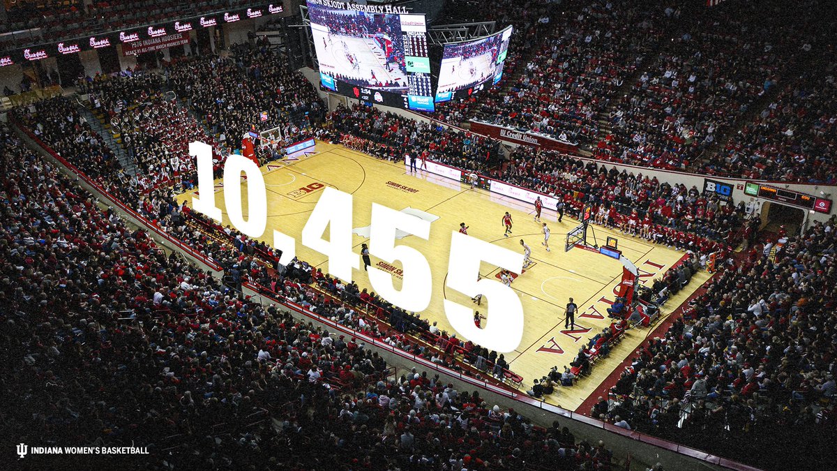 The NEW regular season attendance record ‼️

Seven out of the ten most attended games in #IUWBB history have been under <a href="/TeriMoren/">Teri Moren</a>.