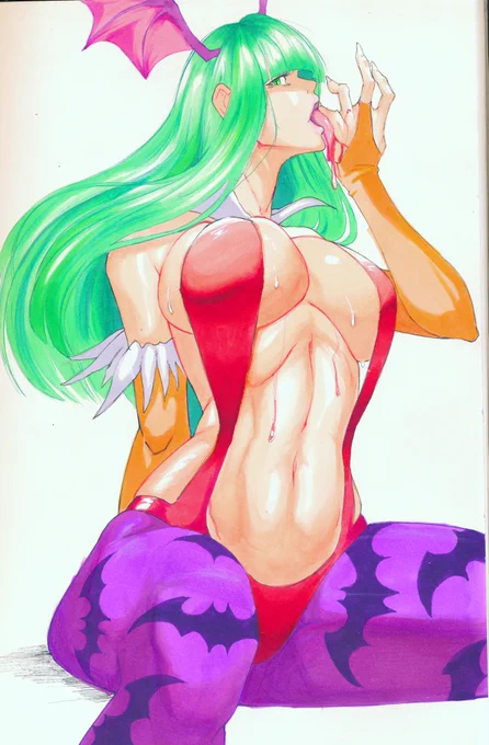 Morrigan as Vampirella 