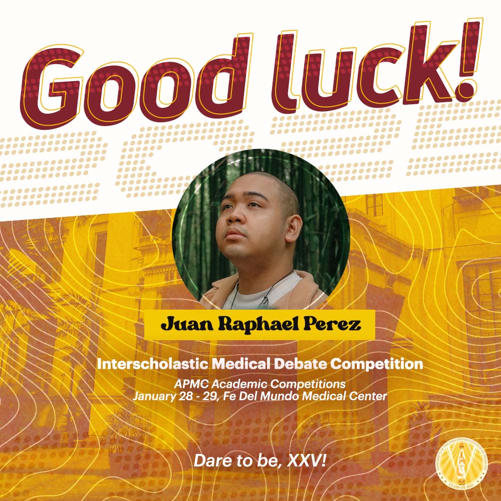 upcm2025's tweet photo. They volunteered as tributes! 🧎🏽‍♀️🧎🏽‍♂️

Best of luck to our batchmates and their teammates participating in the academic competitions of this year's APMC-SN NCR-SL RegCon!

May the odds be ever in your favor!

#DareToBeXXV https://t.co/dkcHPPu7jE