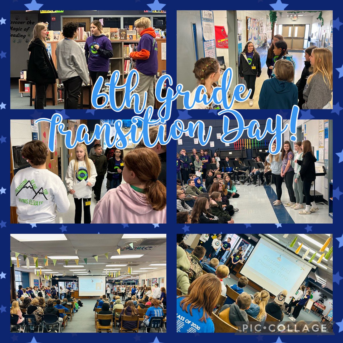 nmhuffman's tweet photo. What a great day of 5th grade visits! Student led presentation and tours by @valleystucru ! Had a great time meeting our incoming 6th graders! #VMSElevate https://t.co/5QXJNOH6nA
