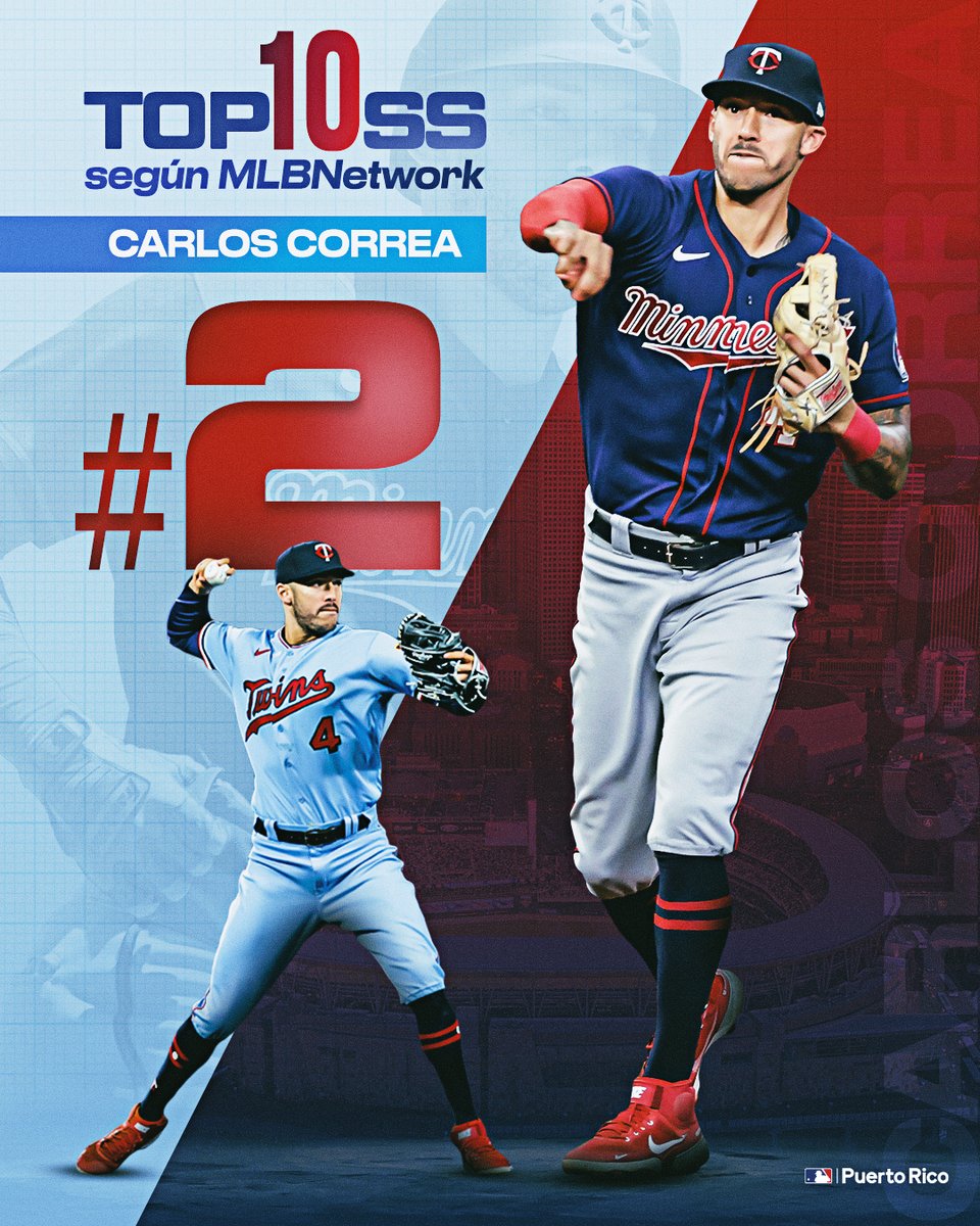 MLBPuertoRico's tweet photo. ¡EL NENE DE SANTA ISABEL! 🔥

@MLBNetwork clasifica a Carlos Correa como el 2do mejor campocorto de @LasMayores de cara a la temporada 2023. 🇵🇷 https://t.co/XYpf4Xy4ag