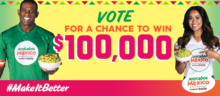 Freebies4Mom's tweet photo. RT @MomItForward @AvosFromMexico is giving away $100,000. Enter 4 a chance to win $100GC thx to the @AvosFromMexico #gno #MakeItBetter #SBLVII Twitter party on Friday, January 27,  8:00 pm-10:00 pm ET (7 CT, 6 MT, 5 PT)  https://t.co/fpTSUWX0GT https://t.co/zB16WtH17I