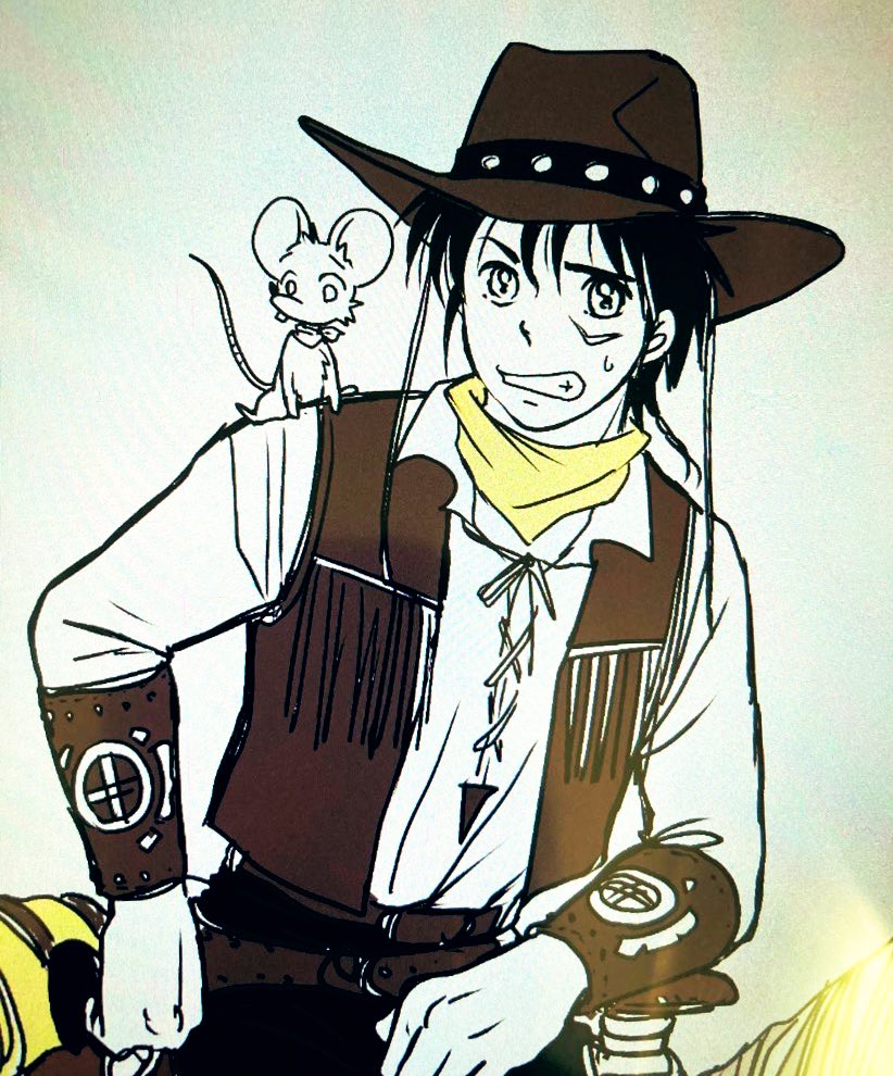 最初からちゅー🐭が🤠の相棒として存在してなくて、短編を描こうとネーム切ってた時にふとその辺のネズミを登場させてから、この🐭を相棒にするのは面白そう!😆って事になって今に至ります😄今ではすっかり欠かせない存在になりました🙂

ちなみにその短編は空中分解しましたw😅 