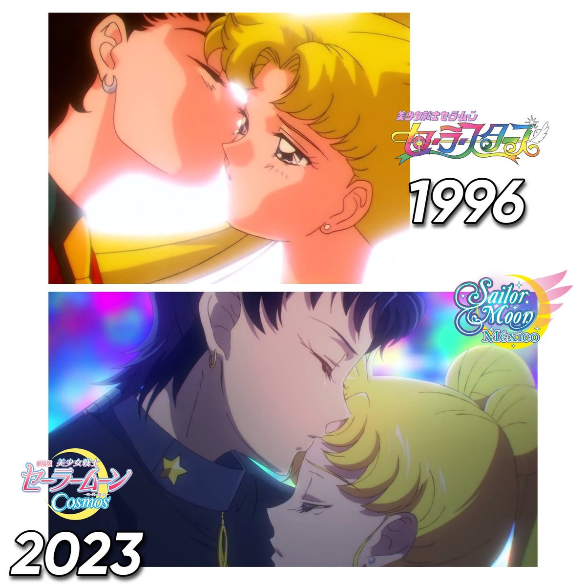 'El Beso' entre Usagi y Seiya en Sailor Moon Sailor Stars en la animación de 1996 y ahora en la película de Sailor Moon Cosmos.

#seiya #usagi #sailormoon #sailormooncosmls #sailormoonstars #sailormoonmexico