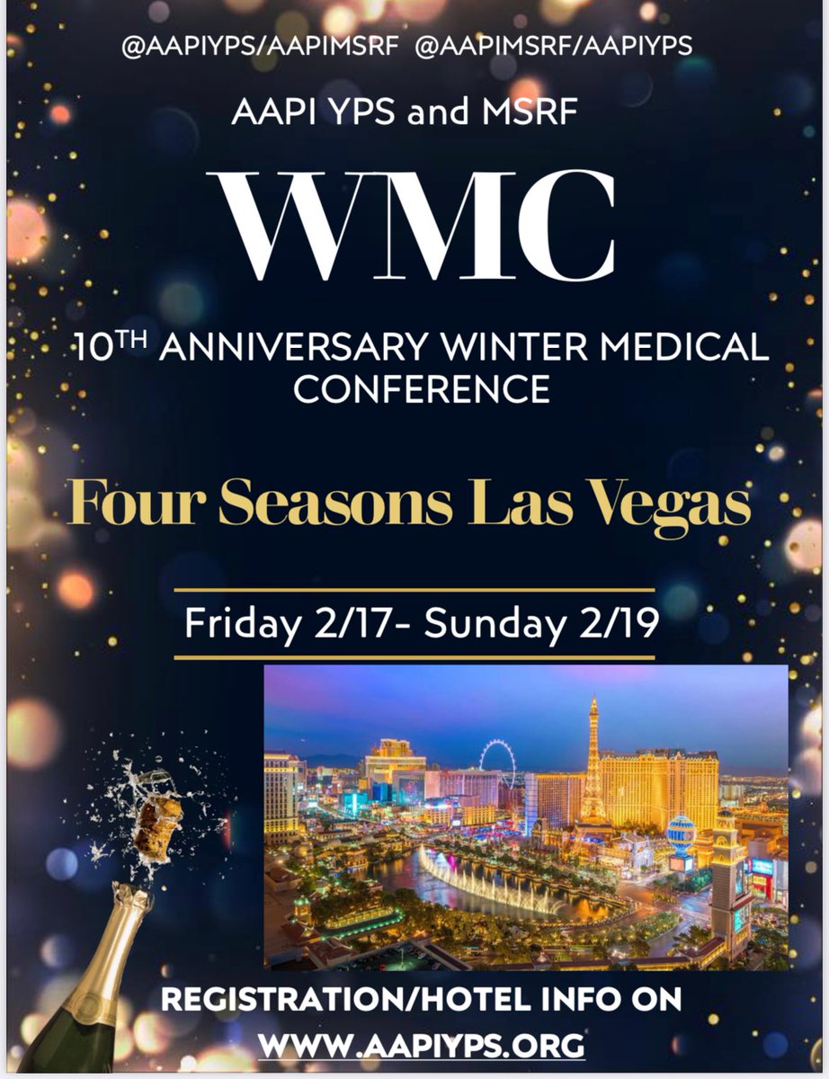 AAPIYPS's tweet image. The 10th Annual WMC is coming up soon! LAST DAY for the ROOM BLOCK is TOMORROW! Sign up today!!!                   book.passkey.com/event/50441749…