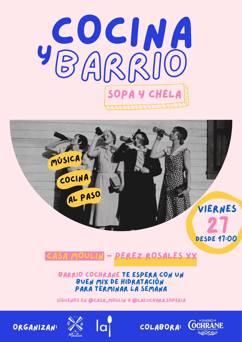 Mañana con #lacucharasoperia estrenamos nueva #sopa con un ingrediente sorpresa, en el primer cocina y barrio, dónde además tendremos #Cervezas y #Música en vivo.

Nos vemos mañana en el <a href="/BarrioCochrane/">Barrio Comercial Cochrane</a> 💚🤘🍵

#valdiviacl #lacucharasoperia