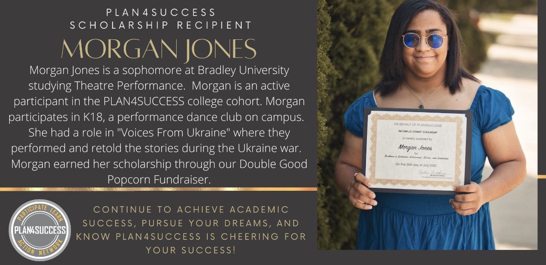 PLAN4Success's tweet photo. PLAN4SUCCESS awards college scholarships through our GIVE100/GIVELEGACY fundraising campaign. Help us celebrate the continued success of our scholars. 

Help students with miscellaneous expenses such as books, travel, and personal items.  Donate today!

https://t.co/jZWobbqUYB https://t.co/g3SglfbEi7