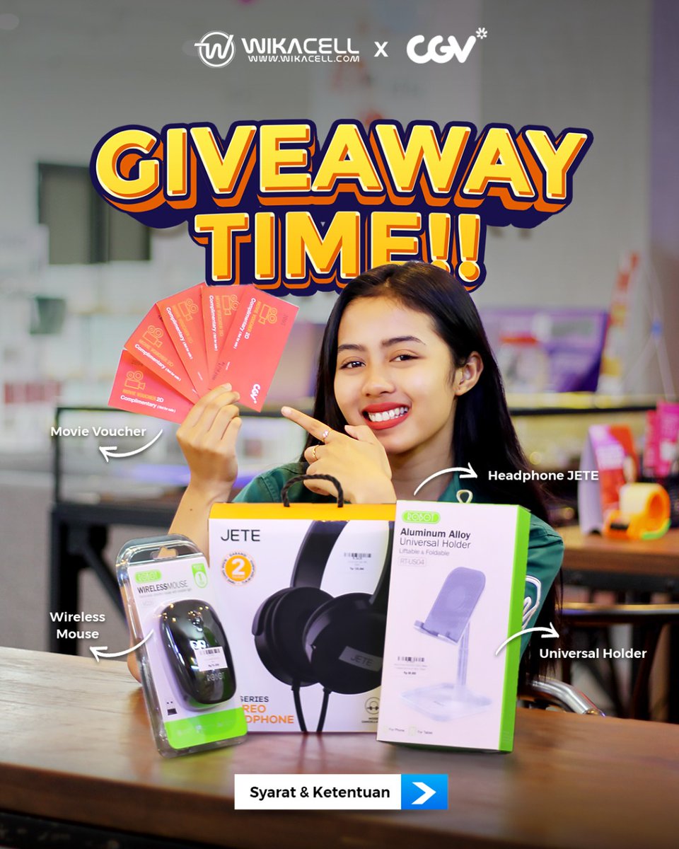 Yook yang mau ikutan , bisa dapat voucher nonton gratis dan aksesoris gadget juga!!!

instagram.com/p/Cn1LMHAr-W9/…

<a href="/yusufgunawan/">Yusuf Gunawan</a> <a href="/infomalang/">Info Malang</a> <a href="/kepanjen_kita/">#WalikotaKepanjen</a>